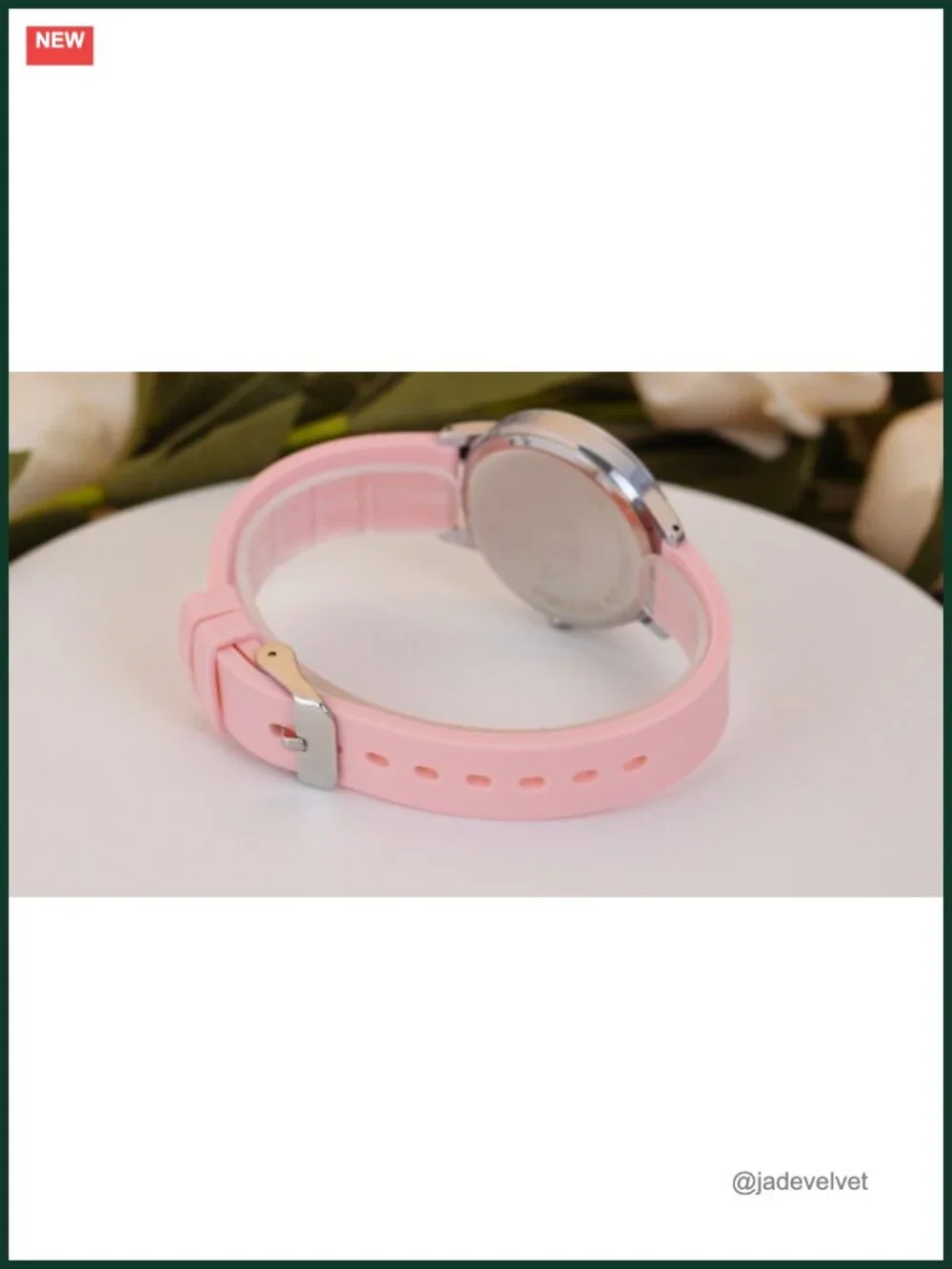 Classic Analog Watch Rainbow Dial Arabic Numerals Silicone Band Water Resistant